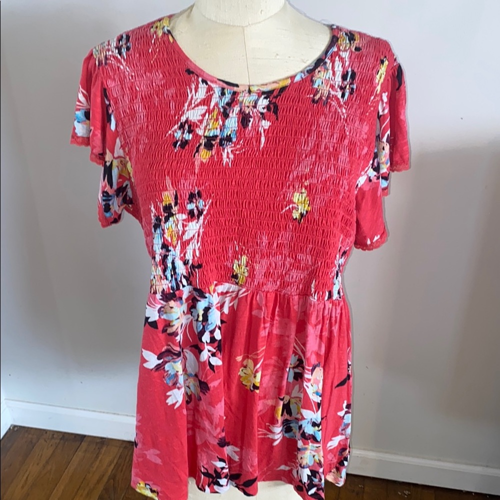 3X Torrid Pink floral top